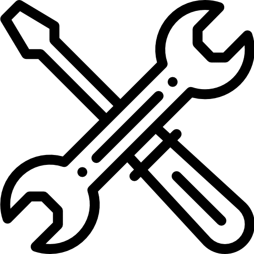 Crossed wrench and screwdriver icon.